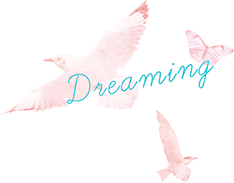 飛ぶ鳥とDreamingの文字