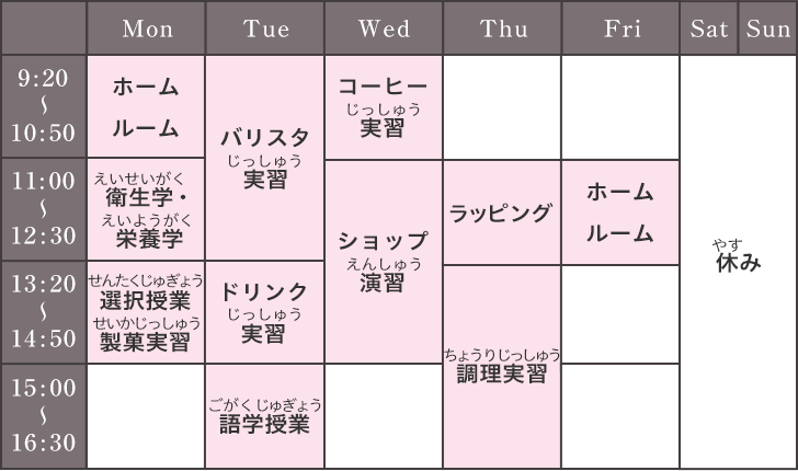 時間割例